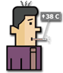 Sudden onset of high fever (>38XC)